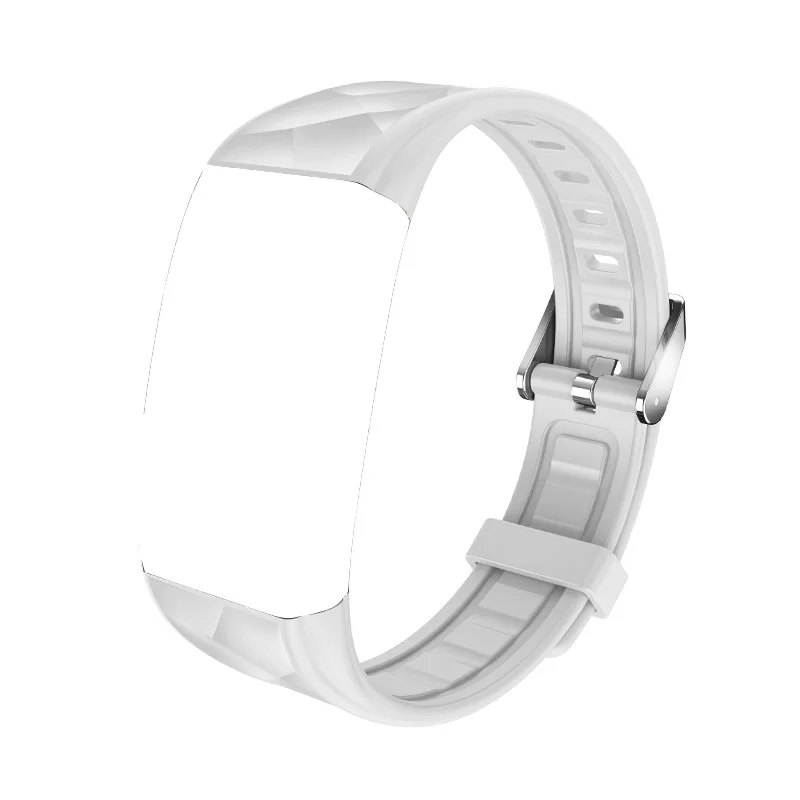 white strap Смарт-часы Ravi T20, измеритель артериального давления, пульсометр, трекер спортивной активности, фитнес-часы, IP67, подключение, IOS, Android, телефон - Цвет: white strap