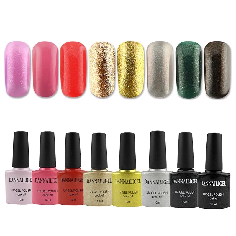 

10ml 100colors Nail Gel Polish Varnish UV soak off Nails art Glue Manicure Decoration Vernis Semi sugar Permanent enamels