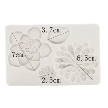 

Sugarcraft Succulent silicone flower leaf mold cake decorating tools confeitaria moldes silicone fondant cake mold baking