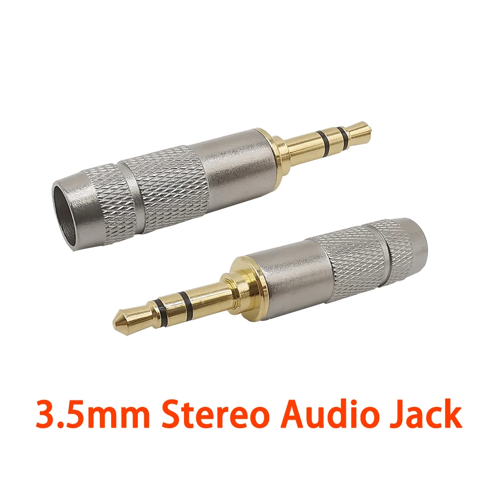 Spina Jack 3.5mm Stereo Audio Metallo Per Riparazione - Saldabile, Maschio, Universale
