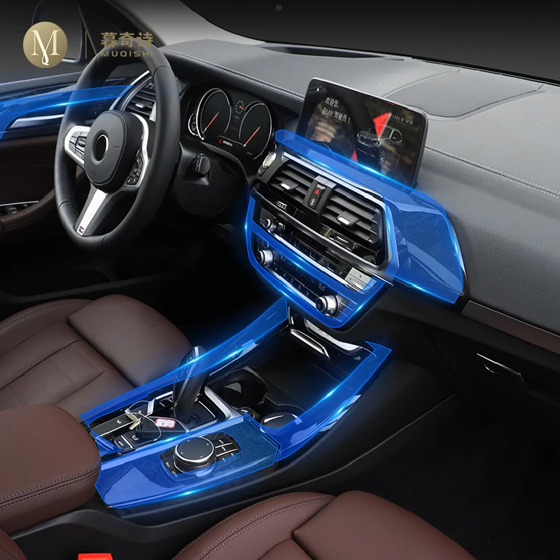 

Для BMW G01 X3 2018-2021car интерьер центральной консоли невидимые автомобильные костюм защитная пленка TPU Анти-Царапины аксессуары ремонт LHD RHD