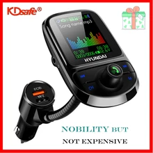 KDsafe 1.8 inch Car MP3 Bluetooth Player QC3.0 Car Charger Quick AUX Interface Voltage Monitor Color Screen Car FM Transmitter