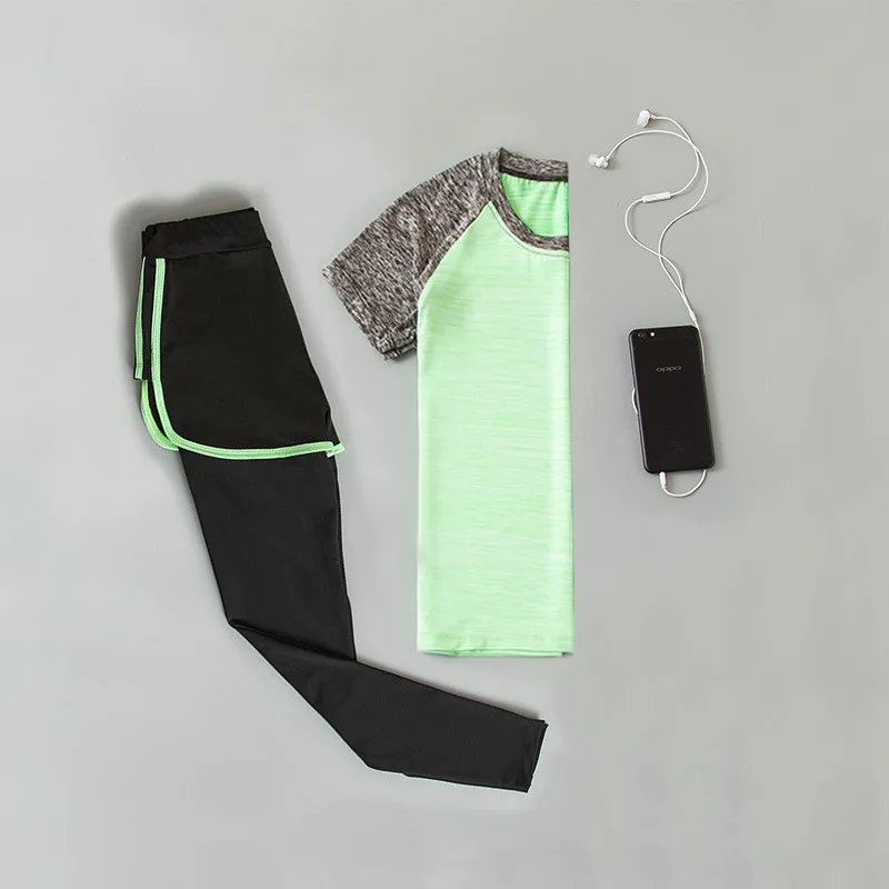 

Yoga Clothes Girls Dance Sports Fitness Summer Short Sleeve Body Quick Drying Clothes Less Children Gymnastic Badminton Clothing
