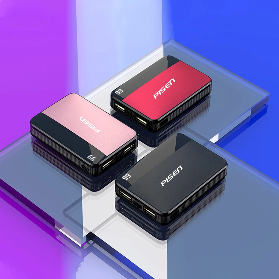 PISEN power bank 10000 мАч Портативная зарядка повербанк Внешняя батарея зарядное устройство для UMIDIGI A5 pro Xiaomi Redmi Note 7 powerbank