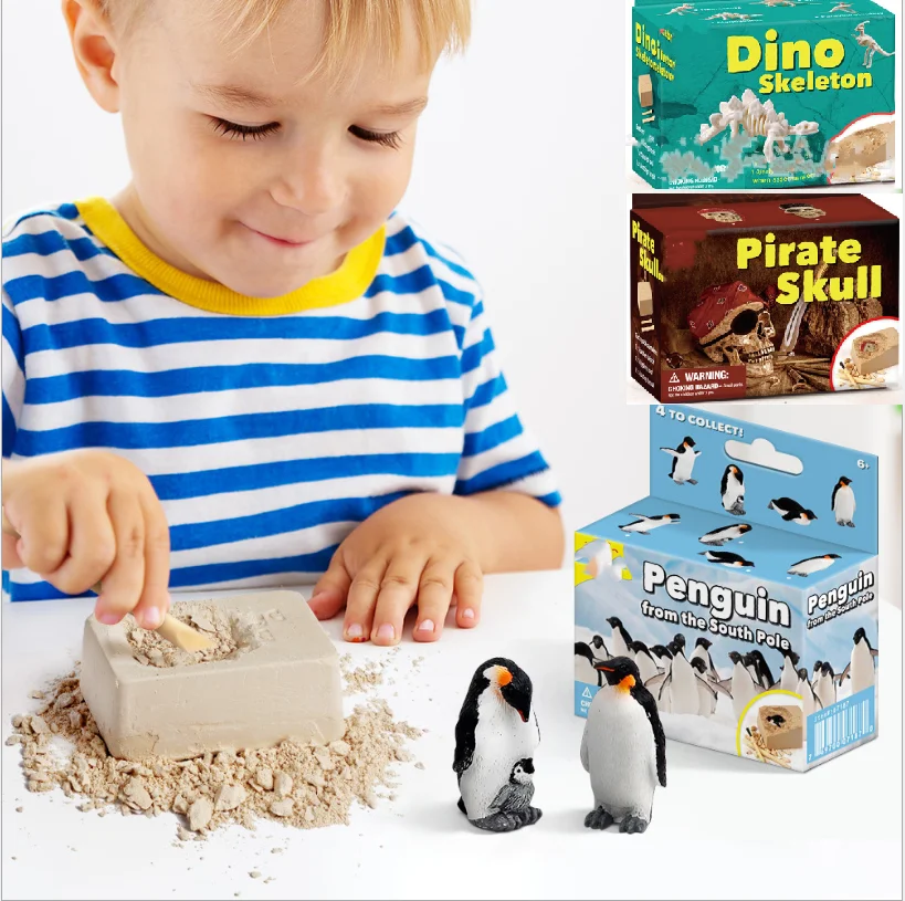 

Kid Creative DIY Mining Penguin Pirate Treasure For Develop the Baby's Hands-On Ability, Kid Exploration and Mining Toys