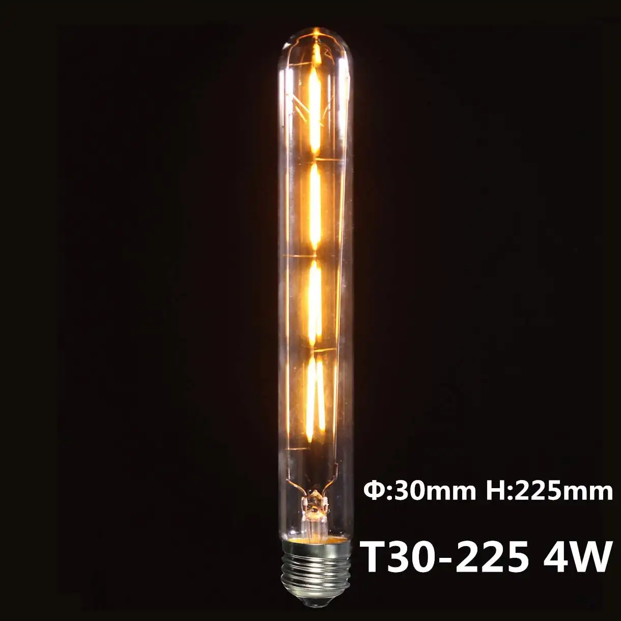 T225 E27 LED Bulbs 4W Warm White 400LM COB LED Filament Retro Edison Bulbs 110-240V