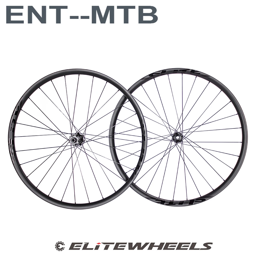 ELITEWHEELS 29er Ultralight MTB Carbon Wheels 28H 27 30 35mm Width