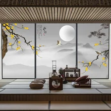 Китайские стеклянные наклейки, полупрозрачные непрозрачные наклейки на окна, матовое стекло, пленка для балкона, наклейки на окно, полупрозрачный целлофан