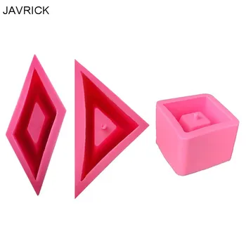 

3pcs Triangle Rhombus Square Silicone Flower Pot Mold Cement DIY Succulent Mould
