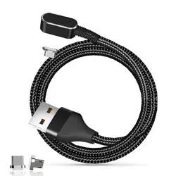 Кабель usb type-C 2.6A быстрое микро магнитное зарядное устройство 1,2 м кабели для Xiaomi Mi9 Iphonex Xs Max Redmi Note 7 huawei samsung Oppo - Цвет: Micro Black