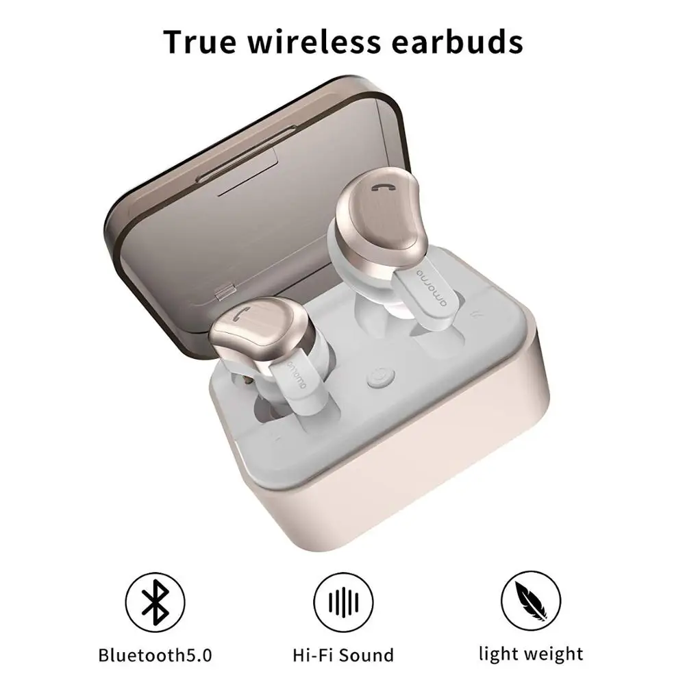 

TWS Bluetooth Earphone Mini Wireless Earbuds Sport Handsfree Headphone Noise Cancelling Headset with Charging Box for Phone 2set