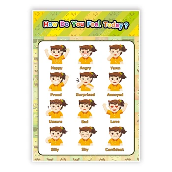

Your Emotions Education Preschool Posters for Toddler Kids Nursery Homeschool Kindergarten Classroom Decor With Glue Point Dot