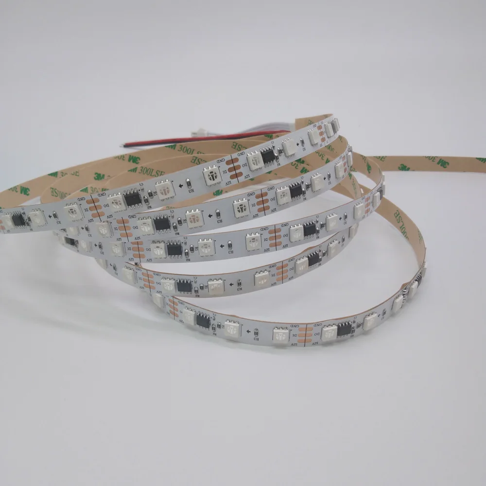 SM16703 WS2811 Addressable Rgb Led Strip 60 leds/M 12V digital 5050 programable 5M Smart Pixel Led Tape for led madrix project