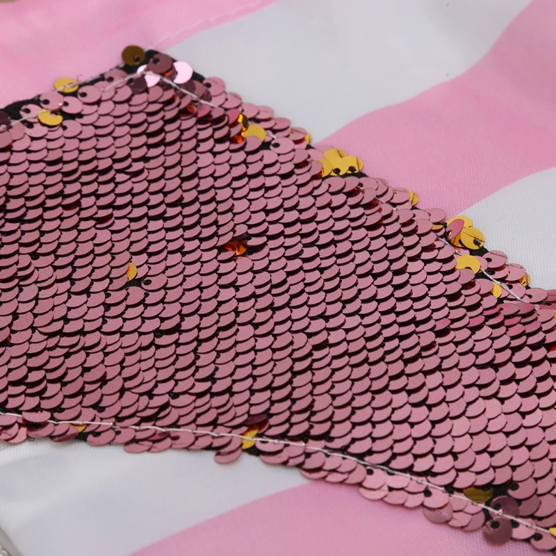 

Mermaid Sequins Drawstring Backpack Women School Sport Beach Travel Shopping Bag M5TE