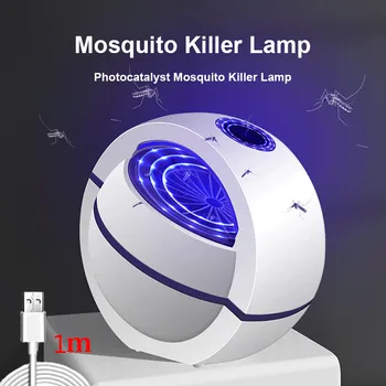 

2020 USB Powered Mosquito Killer Lamp 1m Electric No Noise 360° Insect Killer Bug Zapper 5W Mosquito Trap Light For Bedroom Home