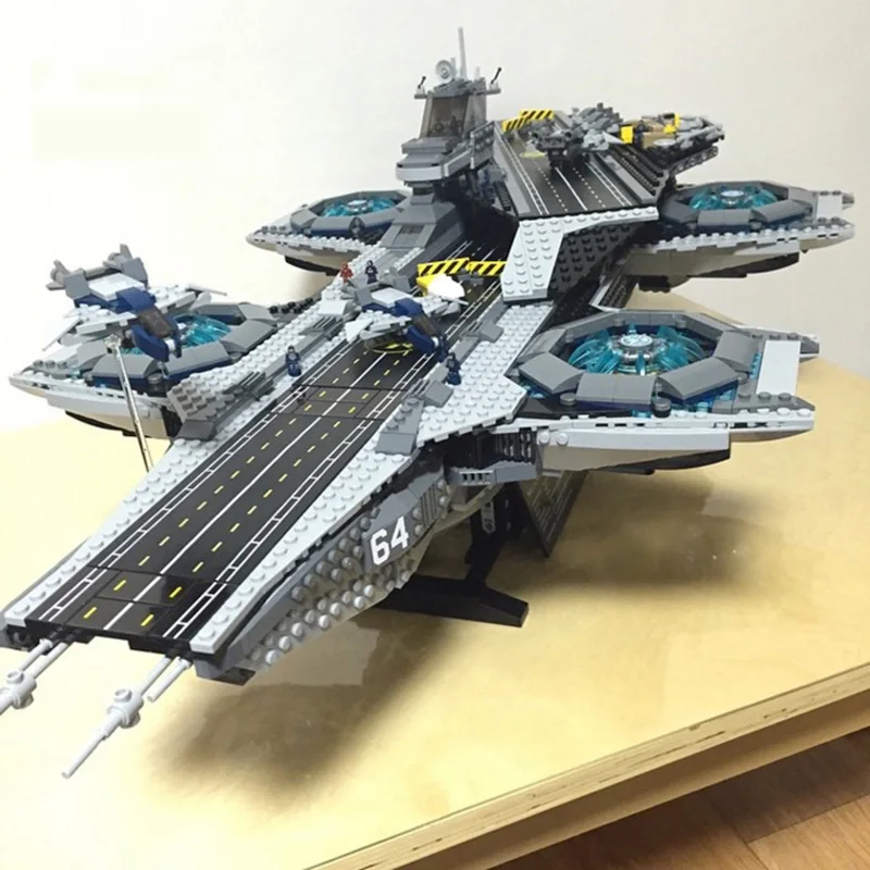 07043 3057 шт серия Marvel The SHIELD Helicarrier строительные блоки кирпичи детские игрушки рождественские подарки 76042