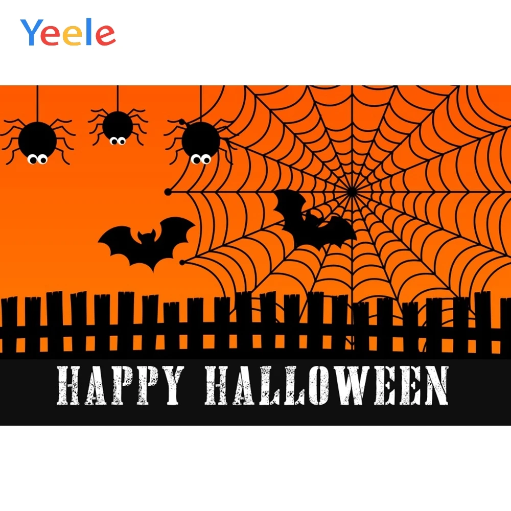 

Yeele Halloween Photocall Spiders Web Wood Fences Photography Backdrops Personalized Photographic Backgrounds For Photo Studio