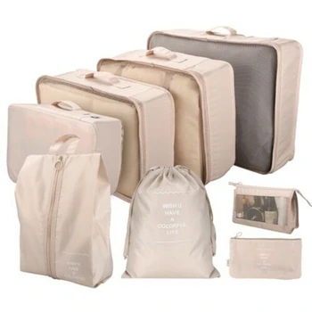 

8Pcs Travel Storage Bag Set for Clothes Luggage Packing Cube Organizer Suitcase