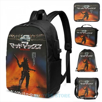 

Funny Graphic print Mad Max Japanese Poster #1 USB Charge Backpack men School bags Women bag Travel laptop bag