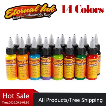 

14Pcs Permanent Makeup Tattoo Ink Pigment 30ml/Bottle for Tattoo with Body Tattoo Art Paint Tools