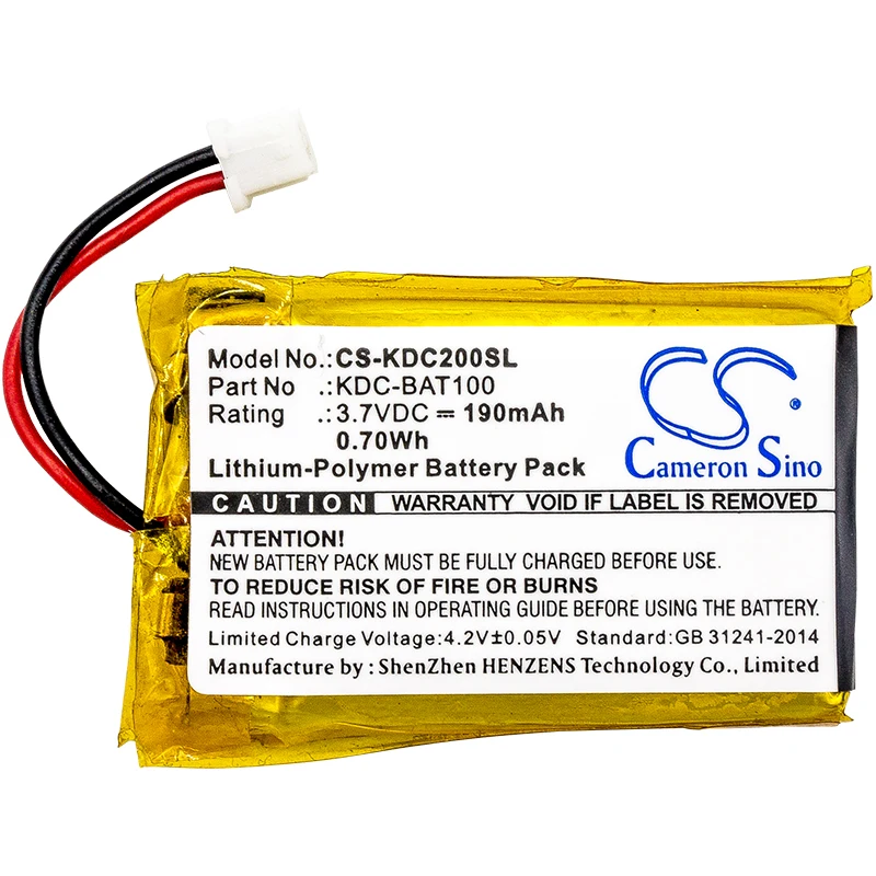

Cameron Sino 190mAh Battery for KOAMTAC KDC-100,KDC-200,02-980-8680,KDC-BAT100