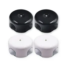 4 шт Керамическая распределительная коробка огнезащитная настенная распределительная коробка для проводов Водонепроницаемая Керамическая электрическая Монтажная коробка