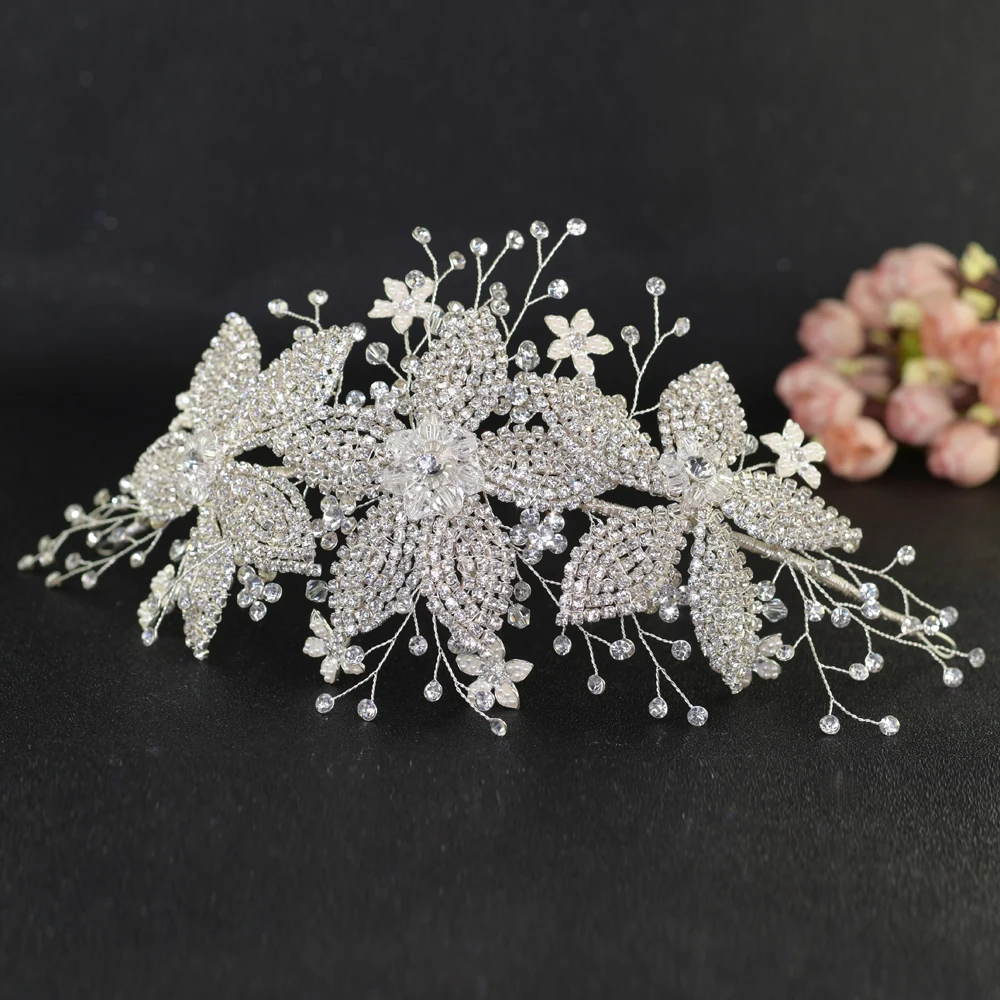 TRiXY H252-S Stunning Diamonds Wedding Hair Accessory Crystal Pageant Crown Bridal Tiaras Bridal Hair Crown Wedding Tiara crown