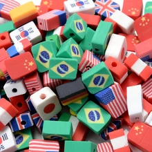  30Pcs/Lot 10mm Fruit Animal Beads Polymer Clay Beads 45 Style Polymer Clay Spacer Beads For Jewelry Making DIY Bracelet Necklace 