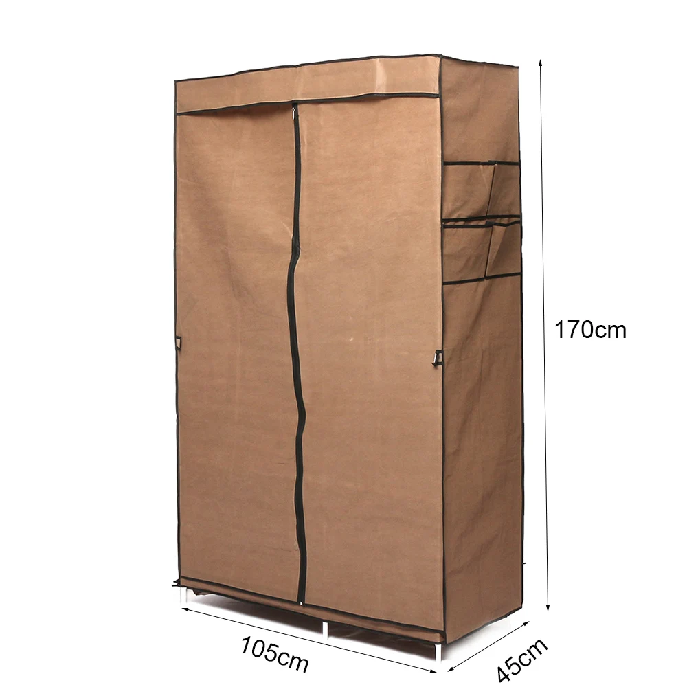 Многофункциональный складной шкаф для хранения одежды пылезащитный влагостойкий шкаф каркас из нержавеющей стали DIY нетканый шкаф