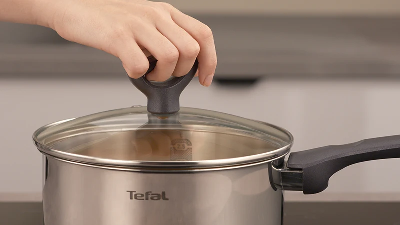 Набор Tefal нержавеющая сталь Daily Cook сковорода 28 ковш 16 кастрюли 20/24 крышки вилка половник венчик ложка лопатка G713SB74