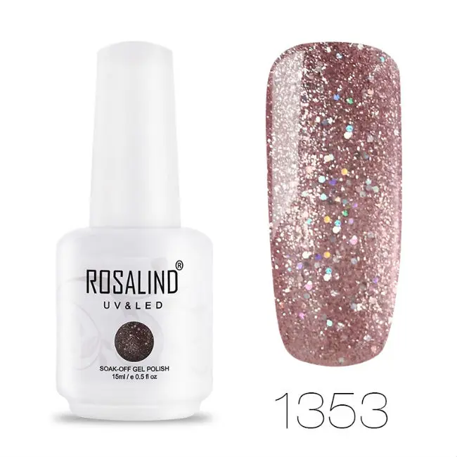 RH1353 ROSALIND 15 мл Гель-лак для ногтей Блестящий неоновый Гель-лак белый замачиваемый Маникюр УФ светодиодный Лампа для дизайна ногтей Гель-лаки - Цвет: RH1353