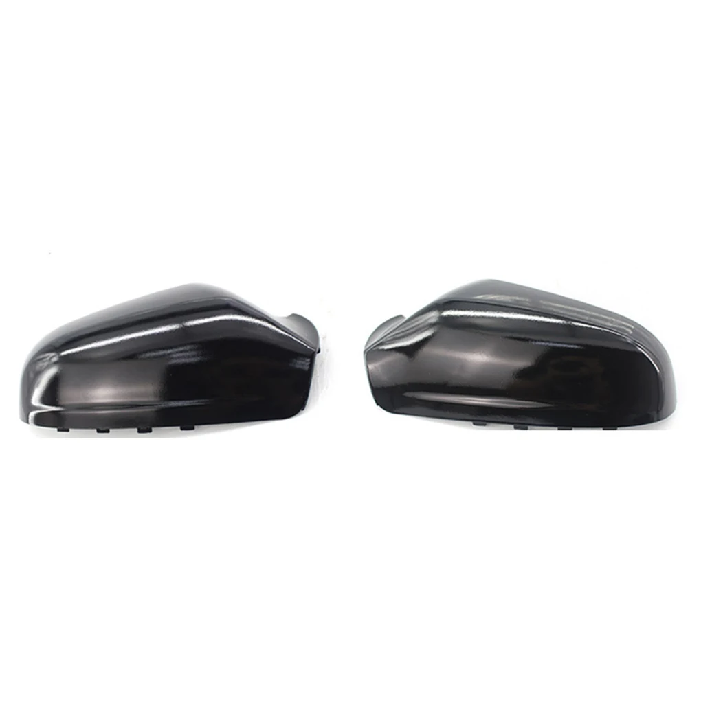 1 Pair for Opel Astra 2004-2008 Rearview Wing Mirror Covers Housing Protection Caps Plastic Light Black