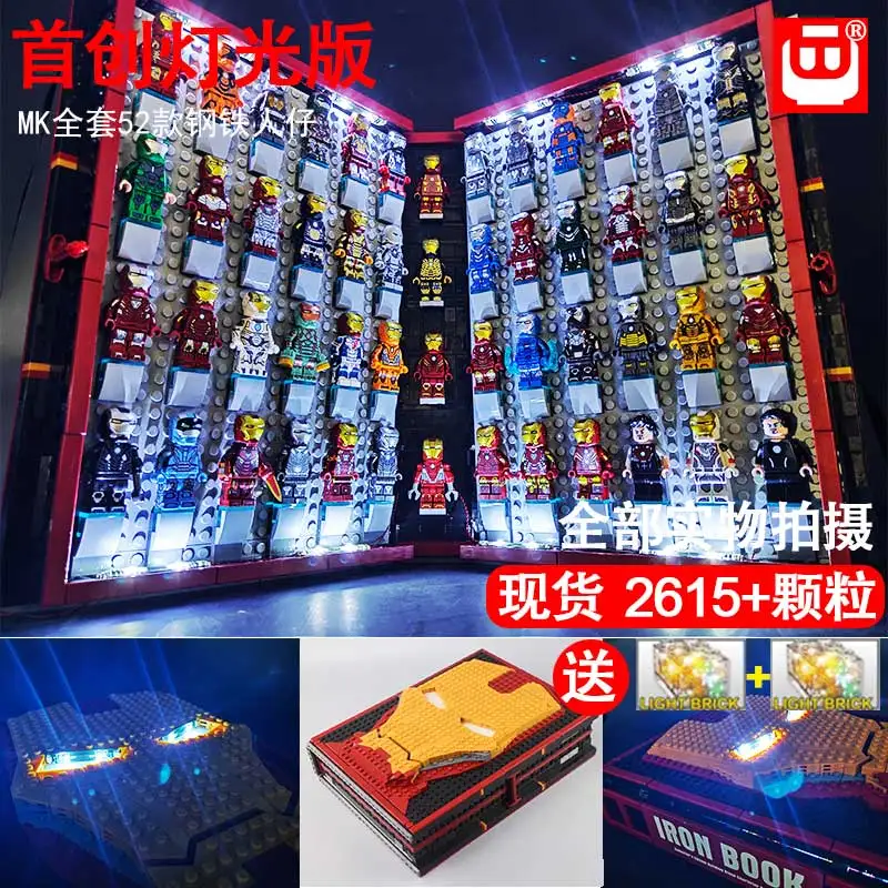 

Marvel Avenger Fit legoinglys SY1361 Superhero Technic RC Iron Man Book Mark LED Light Kit Building Blocks Toy(only light kits )