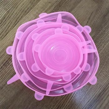 

Silicone Stretch Lids Reusable Food Fresh Keep Sealing Covers Kitchen Tools for Household Kitchen Convenient Part