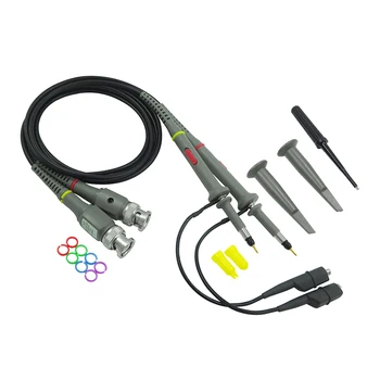 

P6100 2pcs High Precision Oscilloscope Probe 1:10: 100MHz Crocodile Clamp