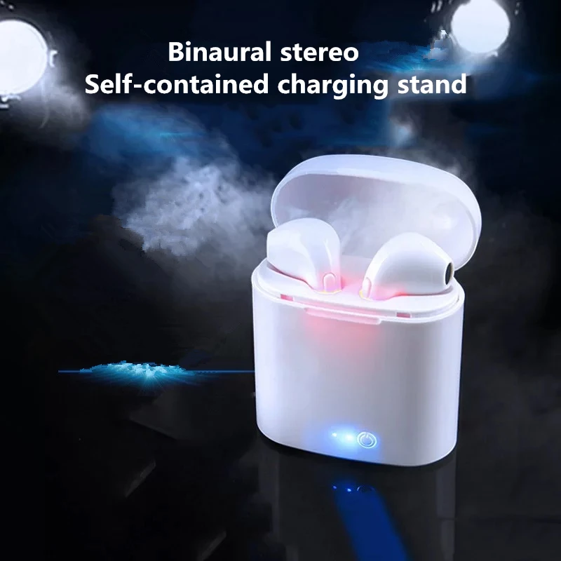 I7s tws настоящая Беспроводная bluetooth-гарнитура бинауральная Спортивная Беговая Одиночная Ушная в уши Android Универсальная с зарядной коробкой унисекс