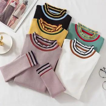 

Fall Winter Fashion Slim Sweater Women Turtleneck Ruched Women Sweater High Elastic Solid Sexy Knitted Pullovers woman Knitting