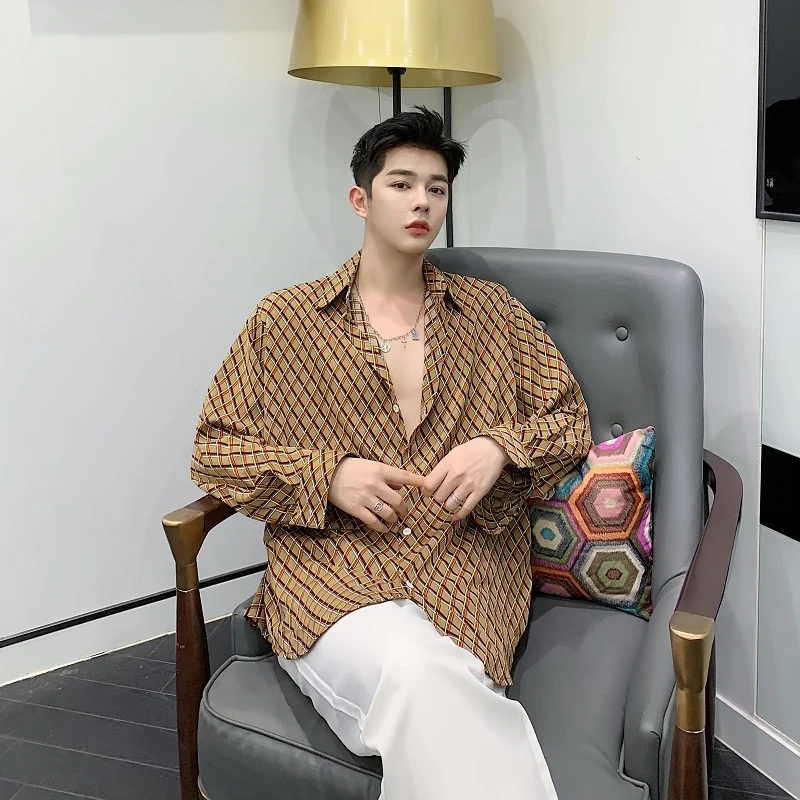 

2020 Spring And Autumn New Show With The Same Temperament Ribbon Rhombus Check Long-sleeved Shirt Fashion Casual Jacket