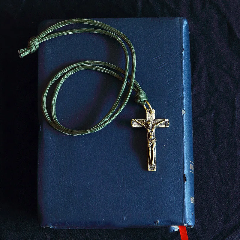 brass cross jesus keychain pendant (7)