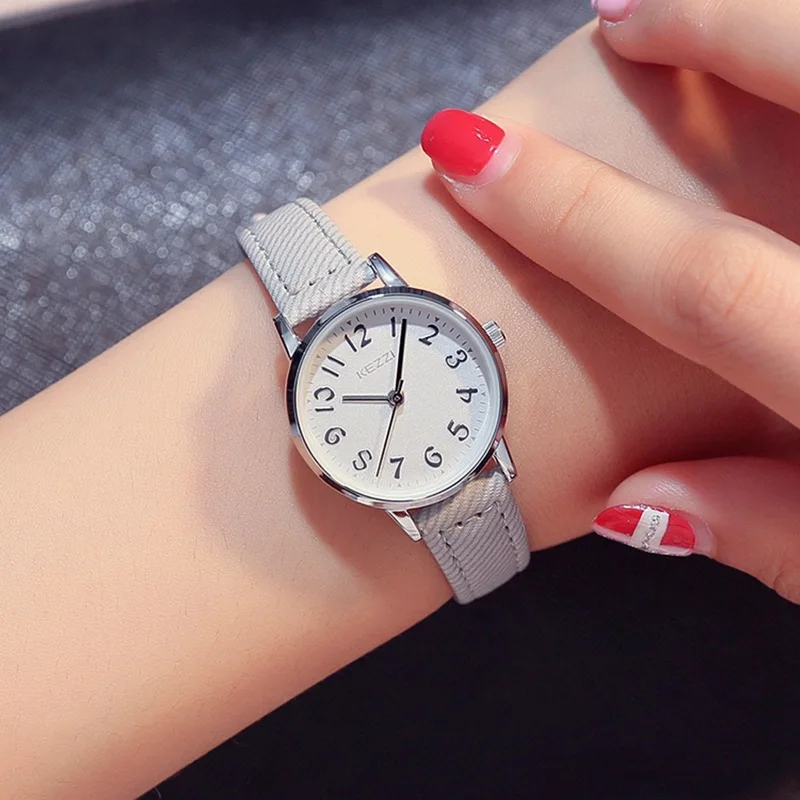 

KEZZI kezzi Watch Women's Fashion Students Korean-style Fashion Watch Quartz Man-made Diamond Leather Belt Waterproof K-1564