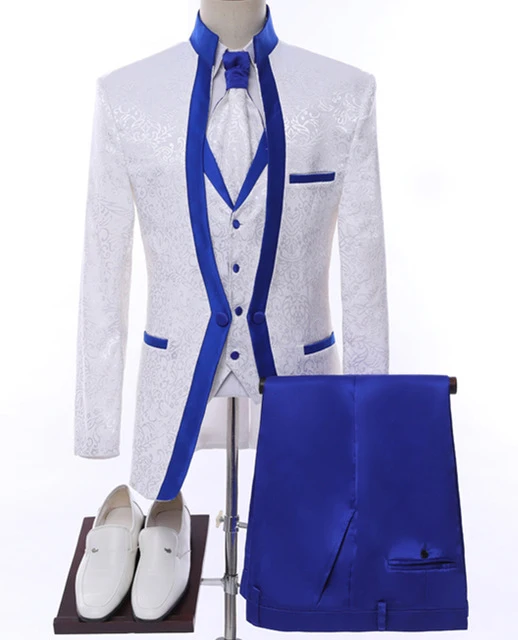 White-Royal-Blue-Rim-Stage-Clothing-For-Men-Suit-Set-Mens-Wedding-Suits-Costume-Groom-Tuxedo