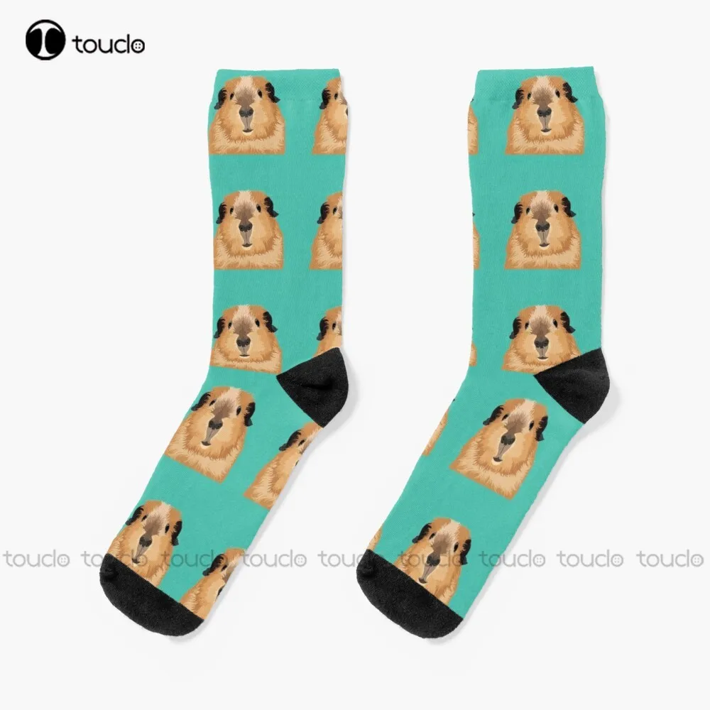 

Guinea Pig Peanut Selfie! Socks Fun Socks For Women Personalized Custom Unisex Adult Teen Youth Socks 360° Digital Print Gift