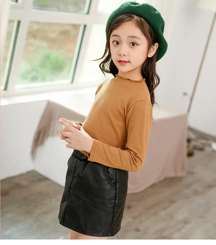 Back To School Clothing Teenage Girls Fashion Tops Little Kids T Shirt Autumn 2019 Baby Girl T-shirts Tees White Pink Green Grey (19)