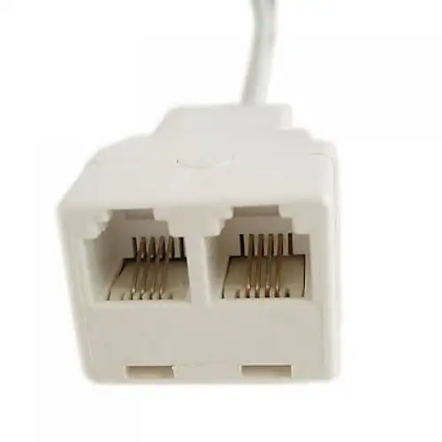 26 Feet 2 Jack Telephone Extension Cable Lead Wire Cord Phone Fax Modem