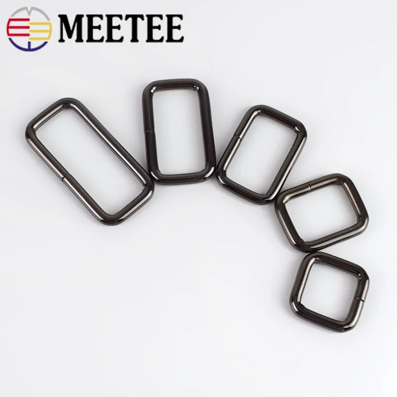 10 шт. прямоугольные металлические пряжки Meetee ленточная пряжка для ремня застежка