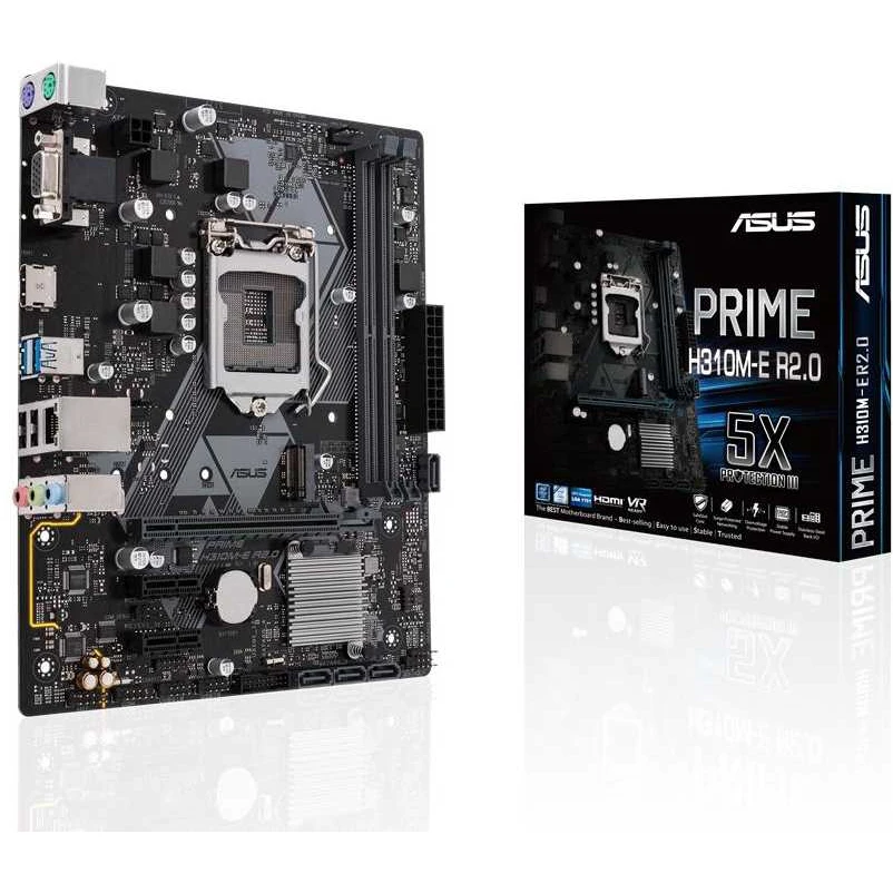 Материнская плата Asus PRIME H310M-E R2.0 Soc-1151v2 Intel H310C 2xDDR4 mATX AC`97 8ch(7.1) GbLAN+VG