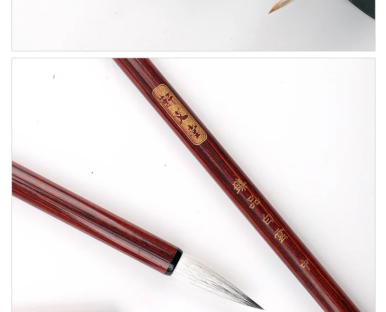 Китайская кисть для каллиграфии, Caligrafia, 3 шт., белая кисть, набор волков, несколько волос, ручка-кисть для письма, Tinta, Китай