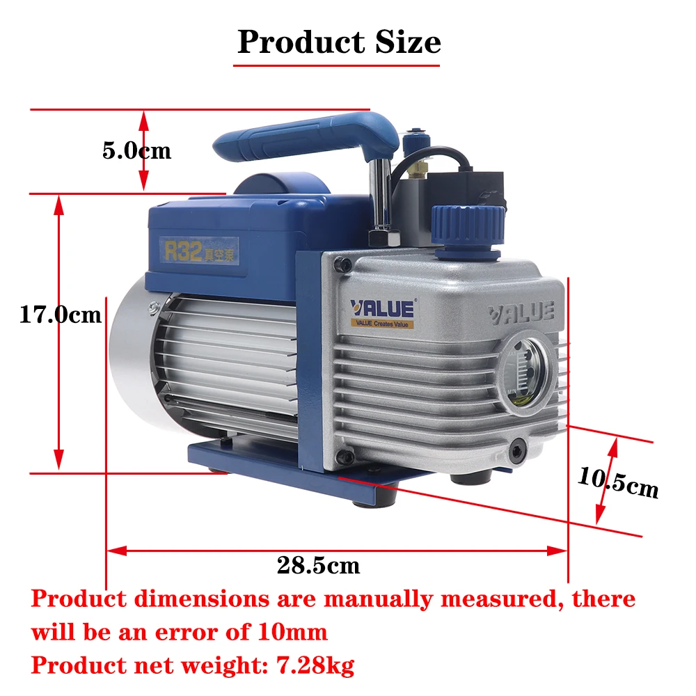 VALUE V-i125-R32 Electric Vehicle Vacuum Pump Refrigeration Maintenance  Industrial Vacuum Pump R32, CFC, R134A,R410A,R407C