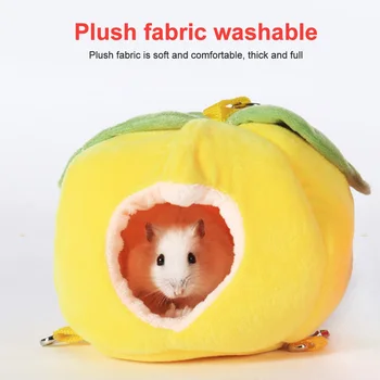

Sleeping Living Nest Chinchilla Winter Warm Small Animals Plush Home Hamster Fruit House Hanging Bed Pet Hammock Washable