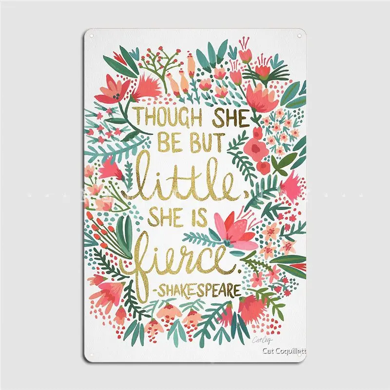 

Little Fierce Metal Sign Wall Pub Wall Custom Wall Plaque Tin Sign Posters